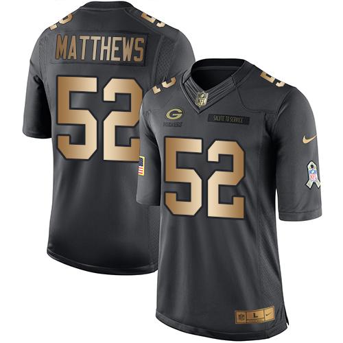 Clay Matthews Green Bay Packers black Salute To Service jersey
