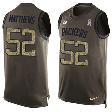 Clay Matthews Green Bay Packers green Salute To Service jersey