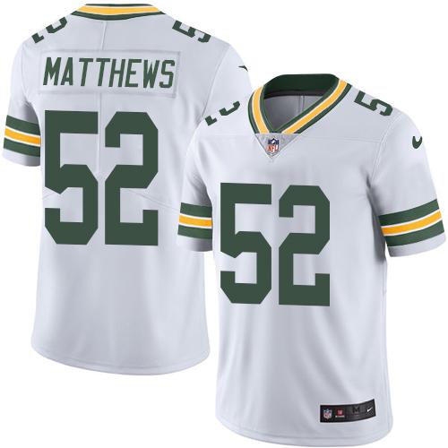 Clay Matthews Green Bay Packers white jersey