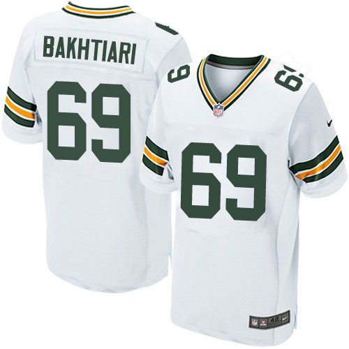 David Bakhtiari Green Bay Packers white Elite jersey