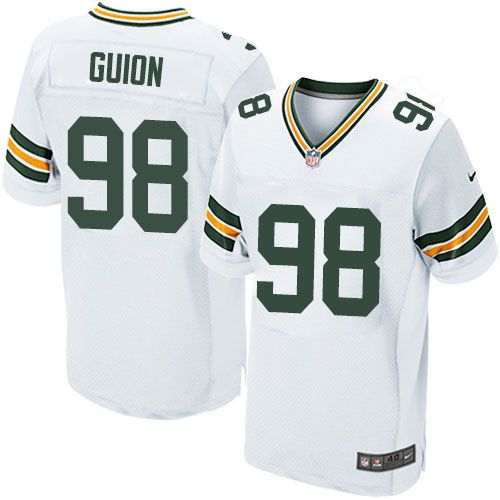Letroy Guion Green Bay Packers white Elite jersey