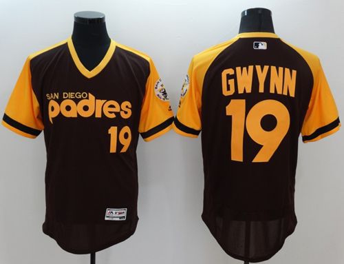 Tony Gwynn San Diego Padres brown-gold Authentic jersey