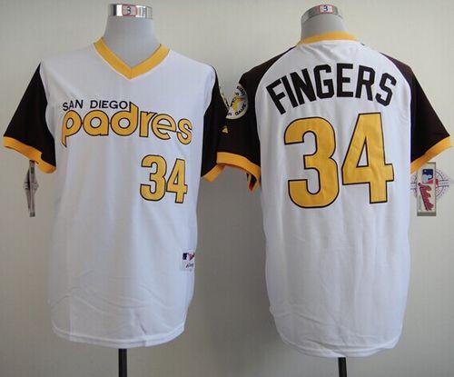 Rollie Fingers San Diego Padres white jersey