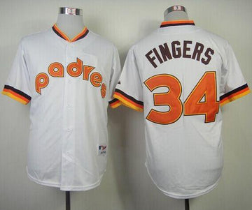 Rollie Fingers San Diego Padres white jersey