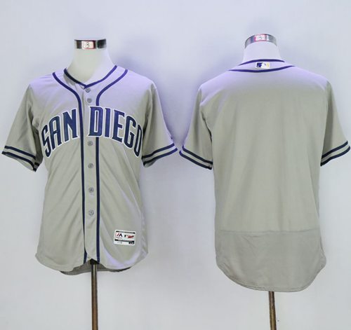 Custom San Diego Padres grey Authentic jersey