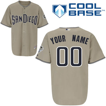 Custom San Diego Padres grey Authentic jersey