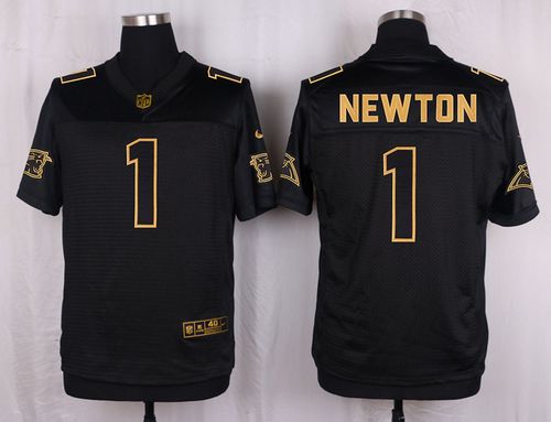 Cam Newton Carolina Panthers black Gold Collection jersey