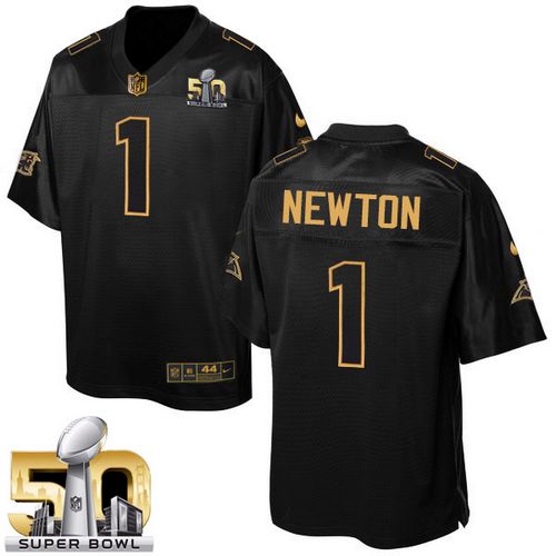Cam Newton Carolina Panthers black Gold Collection jersey