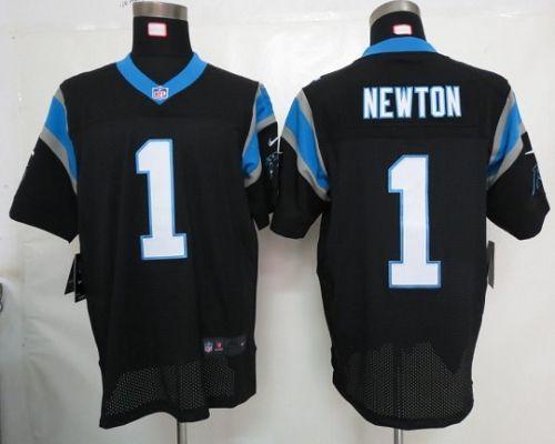 Cam Newton Carolina Panthers black Elite jersey