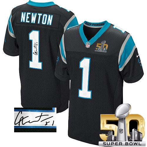 Cam Newton Carolina Panthers black Elite jersey
