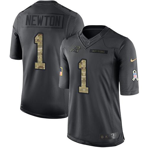 Cam Newton Carolina Panthers black Salute To Service jersey
