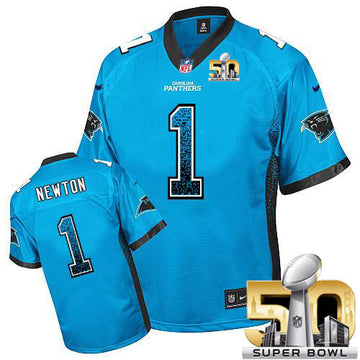 Cam Newton Carolina Panthers blue Elite jersey