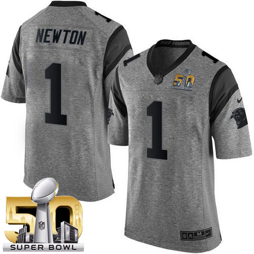 Cam Newton Carolina Panthers gray jersey