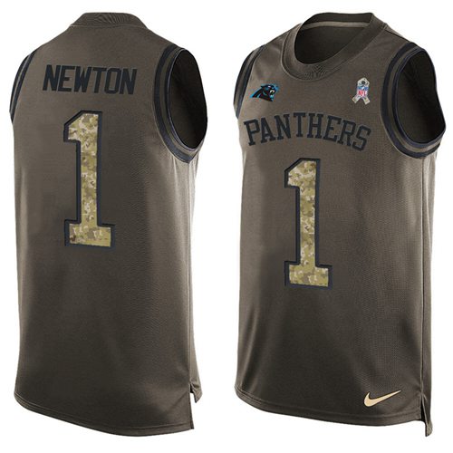 Cam Newton Carolina Panthers green Salute To Service jersey