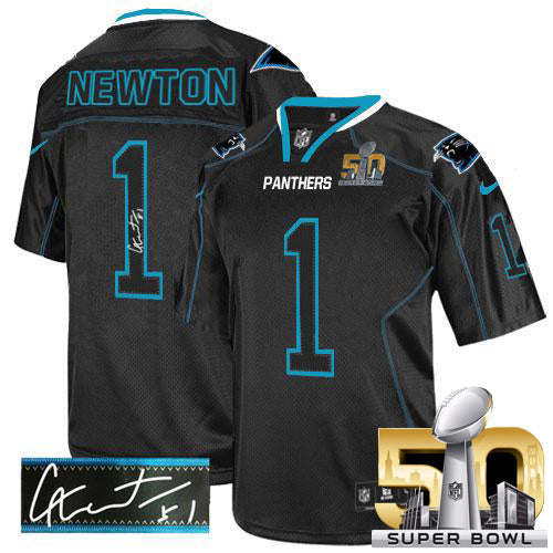 Cam Newton Carolina Panthers black Elite jersey