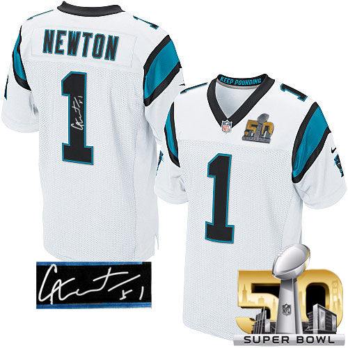 Cam Newton Carolina Panthers white Elite jersey