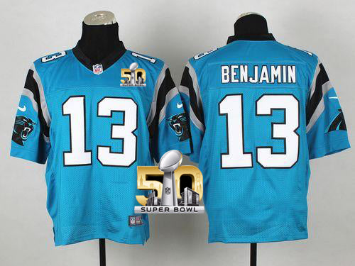 Kelvin Benjamin Carolina Panthers blue Elite jersey