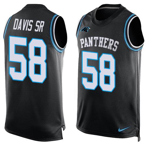 Thomas Davis Sr Carolina Panthers black jersey