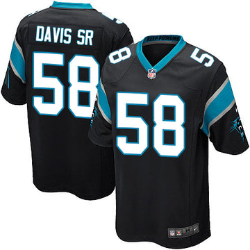 Thomas Davis Sr Carolina Panthers black Elite jersey