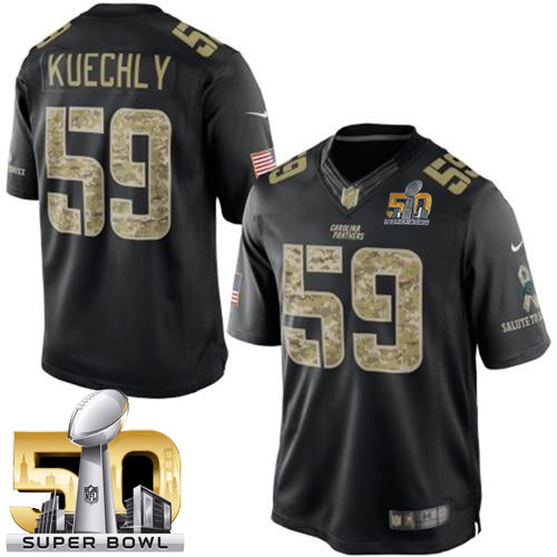 Luke Kuechly Carolina Panthers black Salute To Service jersey
