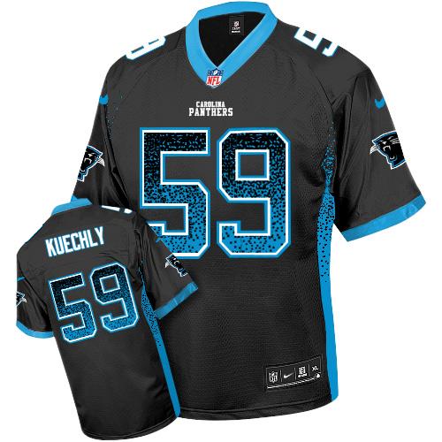 Luke Kuechly Carolina Panthers black Elite jersey