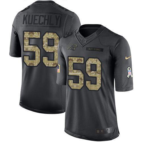 Luke Kuechly Carolina Panthers black Salute To Service jersey