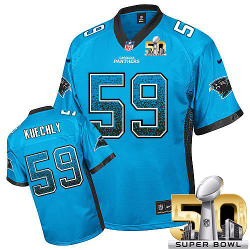 Luke Kuechly Carolina Panthers blue Elite jersey