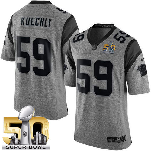 Luke Kuechly Carolina Panthers gray jersey