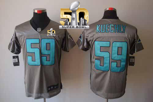 Luke Kuechly Carolina Panthers grey Elite jersey