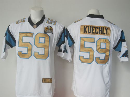 Luke Kuechly Carolina Panthers white Elite jersey