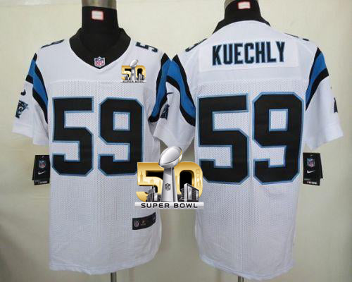 Luke Kuechly Carolina Panthers white Elite jersey