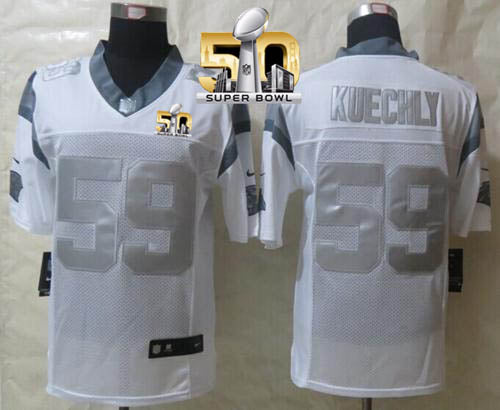 Luke Kuechly Carolina Panthers white Platinum jersey