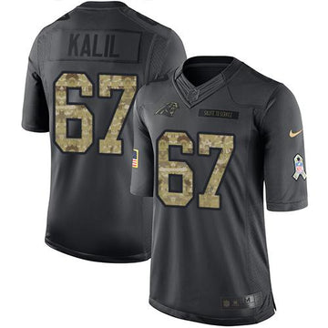 Ryan Kalil Carolina Panthers black Salute To Service jersey