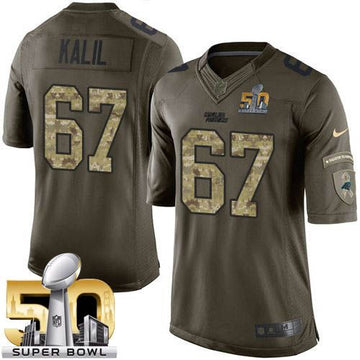 Ryan Kalil Carolina Panthers green Salute To Service jersey