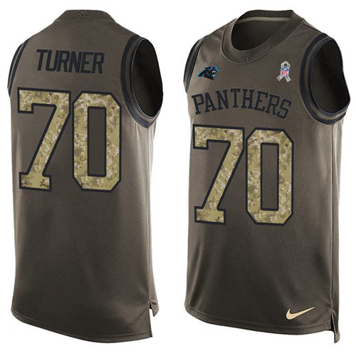 Trai Turner Carolina Panthers green Salute To Service jersey