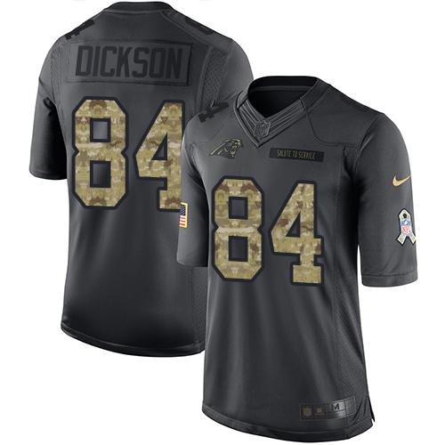 Ed Dickson Carolina Panthers black Salute To Service jersey