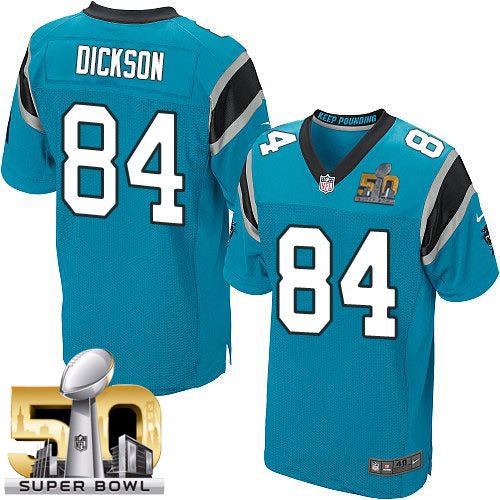 Ed Dickson Carolina Panthers blue Elite jersey