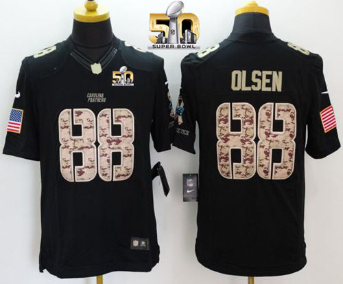 Greg Olsen Carolina Panthers black Salute To Service jersey