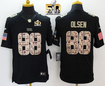 Greg Olsen Carolina Panthers black Salute To Service jersey