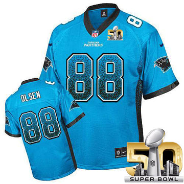 Greg Olsen Carolina Panthers blue Elite jersey