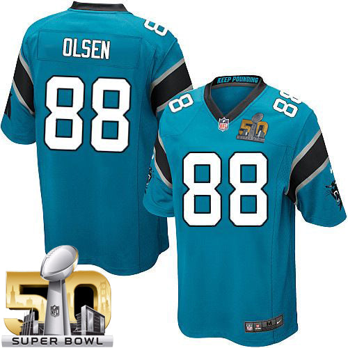 Greg Olsen Carolina Panthers blue Elite jersey