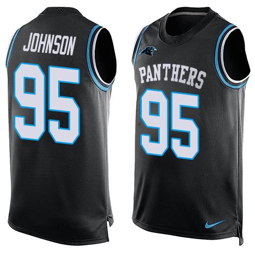 Charles Johnson Carolina Panthers black jersey