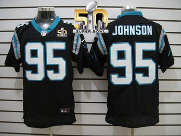 Charles Johnson Carolina Panthers black Elite jersey