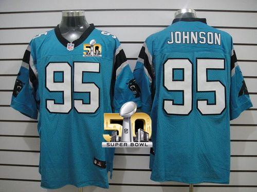 Charles Johnson Carolina Panthers blue Elite jersey