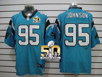 Charles Johnson Carolina Panthers blue Elite jersey