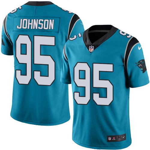 Charles Johnson Carolina Panthers blue jersey