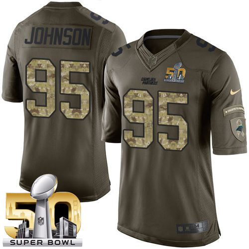 Charles Johnson Carolina Panthers green Salute To Service jersey