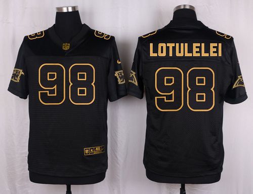 Star Lotulelei Carolina Panthers black Gold Collection jersey