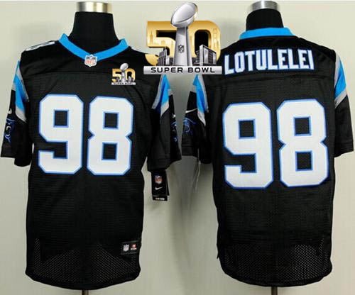 Star Lotulelei Carolina Panthers black Elite jersey