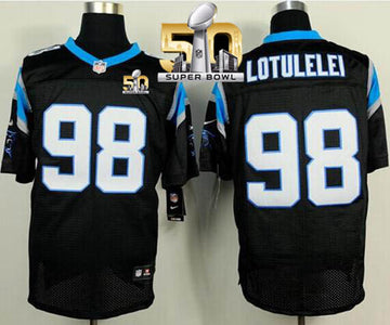 Star Lotulelei Carolina Panthers black Elite jersey